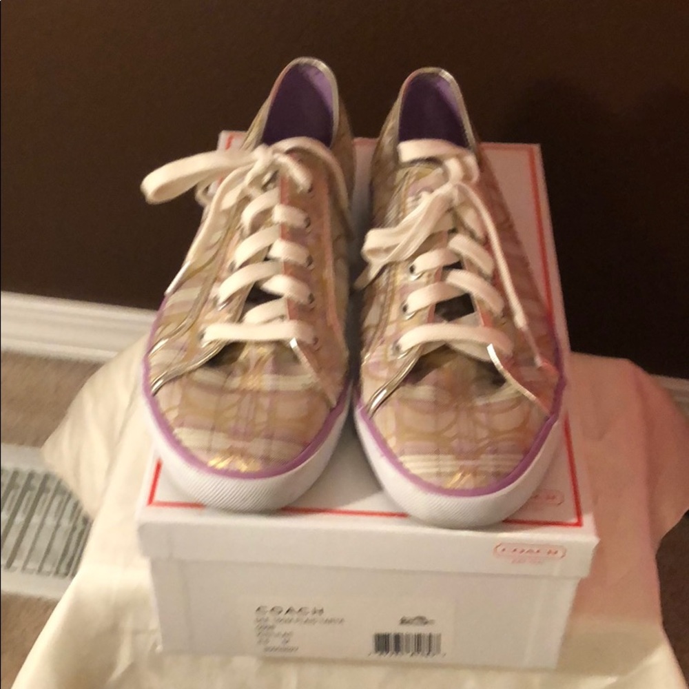 Coach plaid shoes